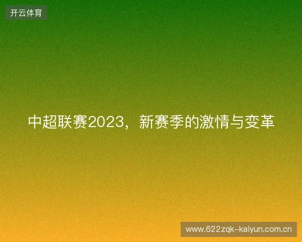 中超联赛2023，新赛季的激情与变革